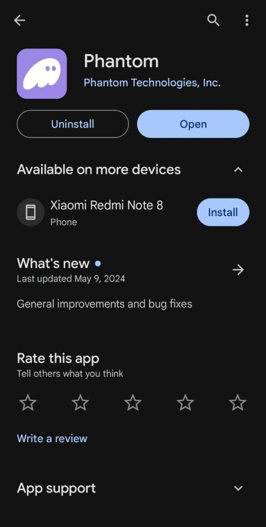 کیف پول فانتوم برای تپ سواپ