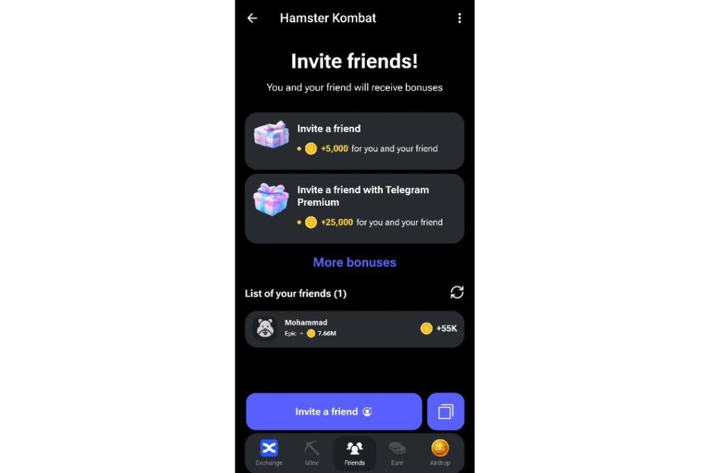 دعوت دوستان در همستر کمبات