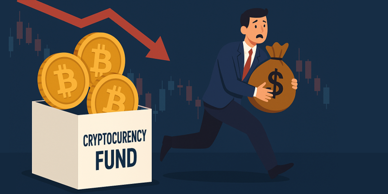 فرار سرمایه از صندوقهای رمزارزی همچنان ادامه دارد؛ ۷۹۵ میلیون دلار خروج در یک هفته!