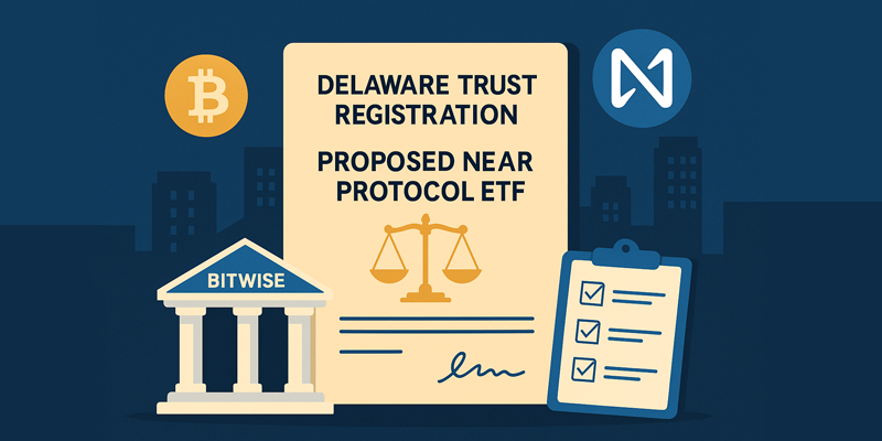 گام تازه بیتوایز برای عرضه ETF پروتکل NEAR با ثبت تراست در دلاور