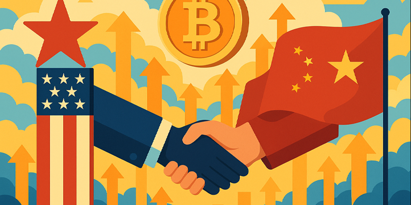 توافق آمریکا و چین برای کاهش تعرفه‌ها: بیت‌کوین در مسیر صعود تا ۱۵۰ هزار دلار