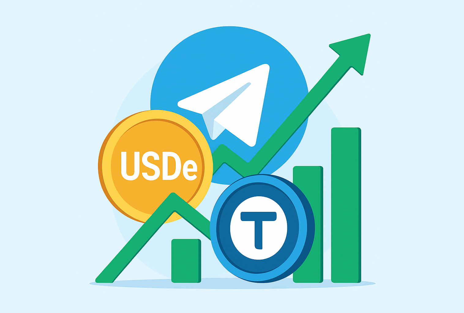 همکاری Ethena و TON برای عرضه استیبل کوین USDe در تلگرام