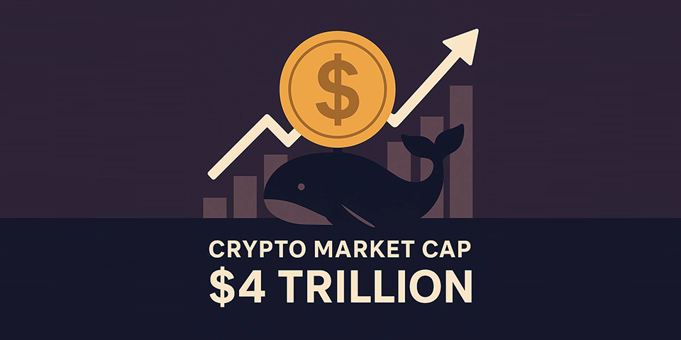 ارزش بازار کریپتو به ۴ تریلیون دلار رسید؛ نهنگ‌ها وارد عمل شدند